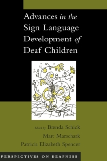 Image for Advances in the sign language development of deaf children