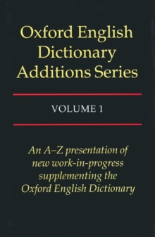 Image for The Oxford English Dictionary Additions