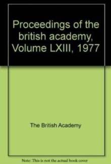 Image for Proceedings of the British Academy