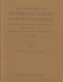Image for Dictionary of Medieval Latin from British Sources: Fascicule VI: M