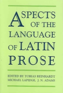 Image for Aspects of the Language of Latin Prose