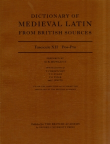 Dictionary of Medieval Latin from British Sources