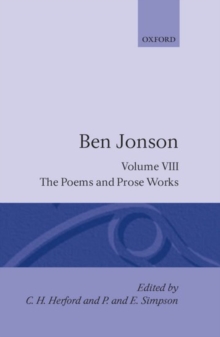 Image for Complete Critical Edition : 8. The Poems; The Prose Works