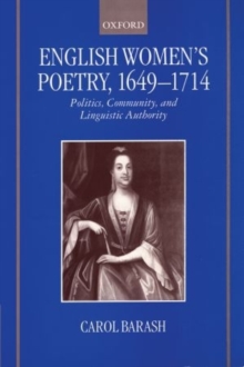 English Women's Poetry, 1649-1714