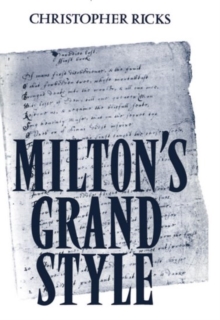 Image for Milton's Grand Style