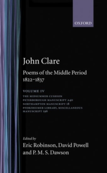 John Clare: Poems of the Middle Period, 1822-1837