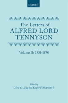 Image for The Letters of Alfred Lord Tennyson: Volume II: 1851-1870