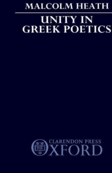 Unity in Greek Poetics