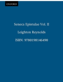 Image for Seneca Epistulae Vol. II