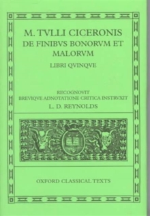 Image for Cicero De Finibus Bonorum et Malorum