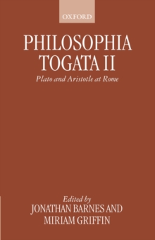 Philosophia Togata II: Plato and Aristotle at Rome