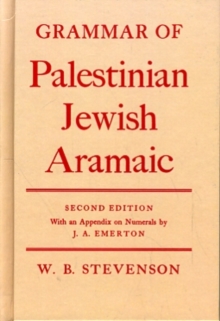 Image for Grammar of Palestinian Jewish Aramaic