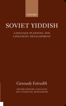 Image for Soviet Yiddish  : language planning and linguistic development