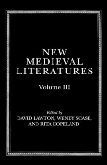 New Medieval Literatures