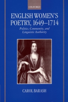 English Women's Poetry, 1649-1714