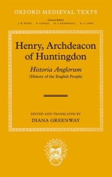 Image for Henry, Archdeacon of Huntingdon: Historia Anglorum