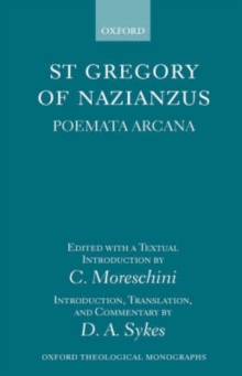 Image for Gregory of Nazianzus: Poemata Arcana
