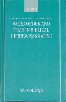 Image for Word Order and Time in Biblical Hebrew Narrative
