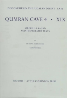 Image for Qumran Cave 4Vol. 19: Serekh Ha-Yahad and related texts