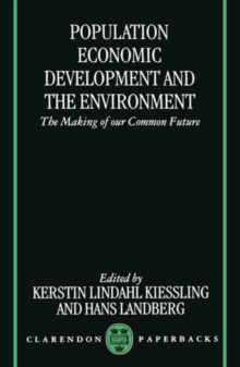 Image for Population, Economic Development, and the Environment