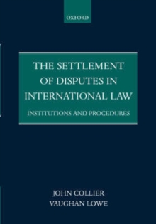 Settlement of Disputes in International Law