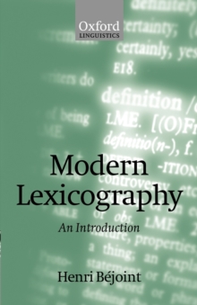 Image for Modern Lexicography