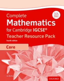 Image for Complete mathematics for Cambridge IGCSE: Teacher resource pack (core)