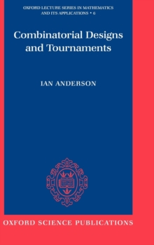 Image for Combinatorial Designs and Tournaments