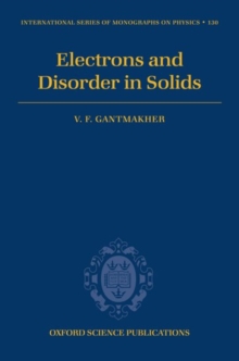 Image for Electrons and Disorder in Solids