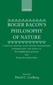 Image for ROGER BACON'S PHILOSOPHY OF NATURE C