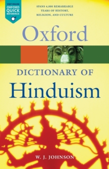 Image for A dictionary of Hinduism