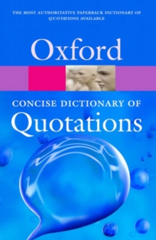 Image for Concise Oxford dictionary of quotations