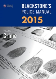 Image for Blackstone's police manualVolume 1,: Crime 2015