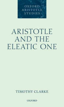 Aristotle and the Eleatic One