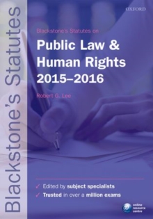 Image for Blackstone's Statutes on Public Law & Human Rights 2015-2016