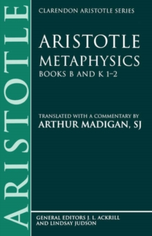 Image for Aristotle: Metaphysics Books B and K 1-2