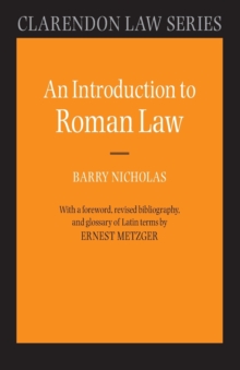 Image for An Introduction to Roman Law