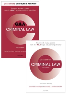 Image for Criminal Law Revision Pack 2016 : Law revision and study guide