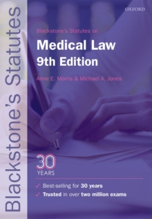 Image for Blackstone's Statutes on Medical Law