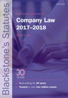 Image for Blackstone's Statutes on Company Law 2017-2018