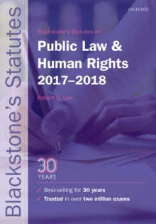 Image for Blackstone's statutes on public law & human rights, 2017-2018