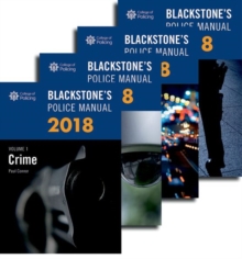Image for Blackstone's Police Manuals 2018: Four Volume Set
