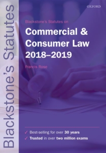Image for Blackstone's statutes on commercial & consumer law, 2018-2019
