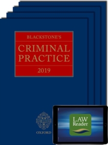 Image for Blackstone's Criminal Practice 2019 (Book, All Supplements, and Digital Pack)