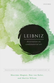 Image for Leibniz - Dissertation on the combinatorial art