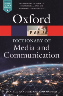 Image for A dictionary of media and communication