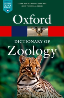 Image for A dictionary of zoology