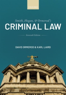 Image for Smith, Hogan, and Ormerod's criminal law