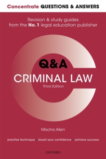 Image for Criminal law  : law revision and study guide