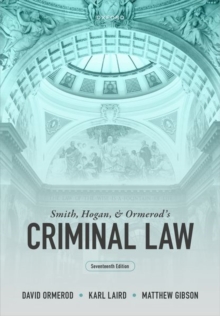 Image for Smith, Hogan, and Ormerod's Criminal Law